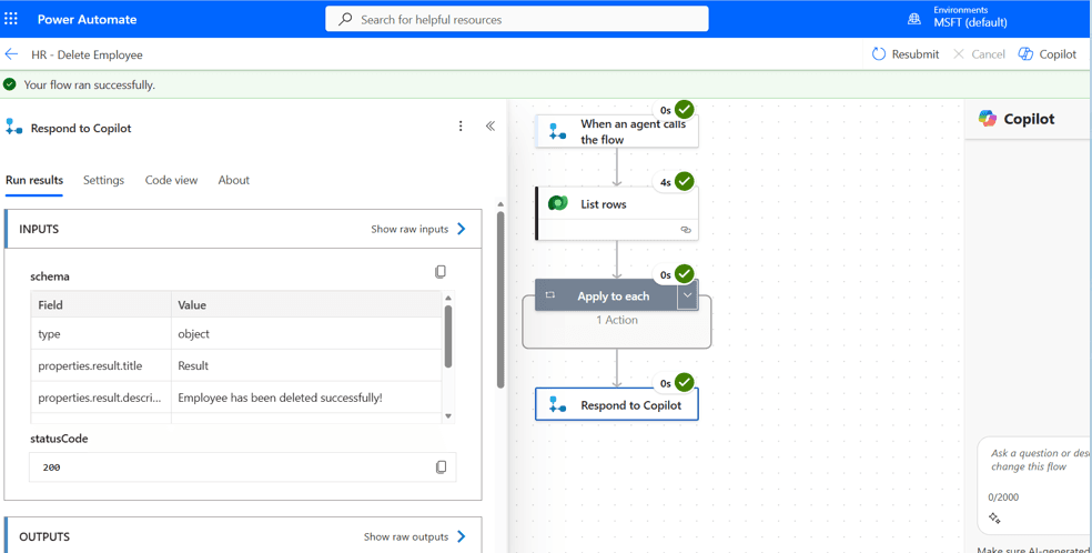 Power Platform operations dashboard