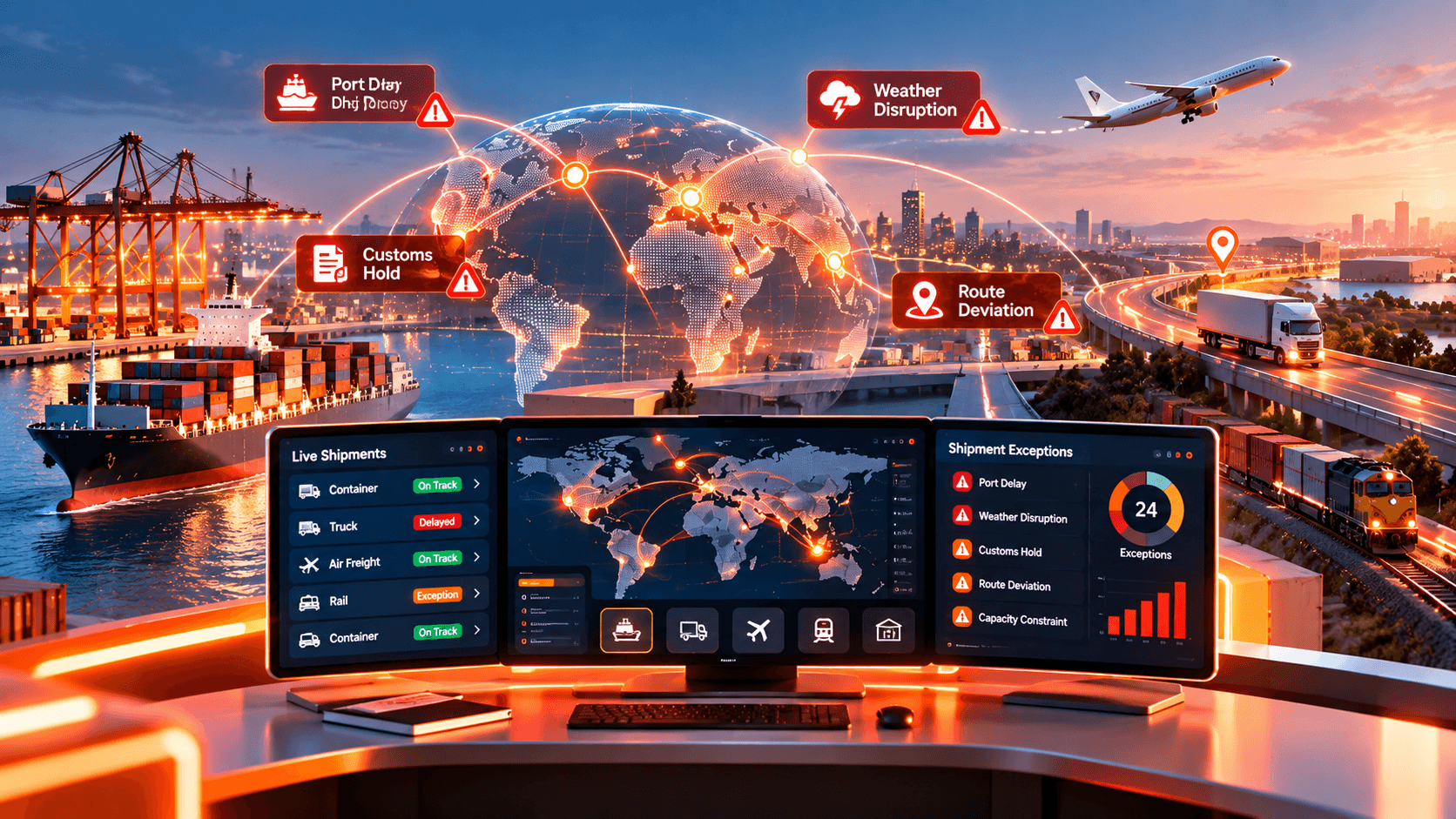 Logistics Control Tower for Shipment Exception Management